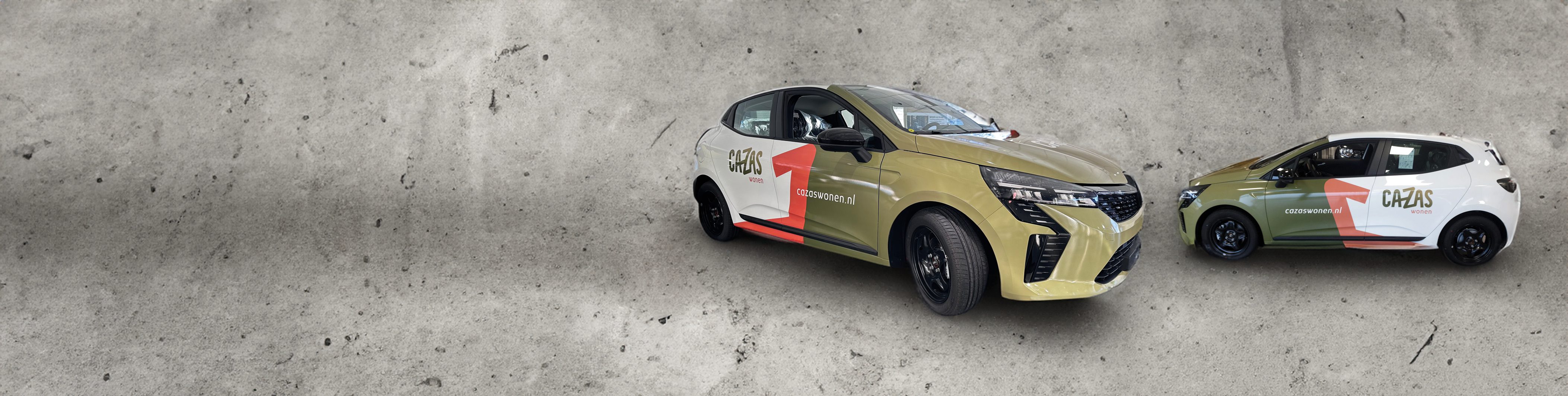 Car-wrap Autobelettering Design Reclame CAZAS WONEN Studio Beed reclame Branding