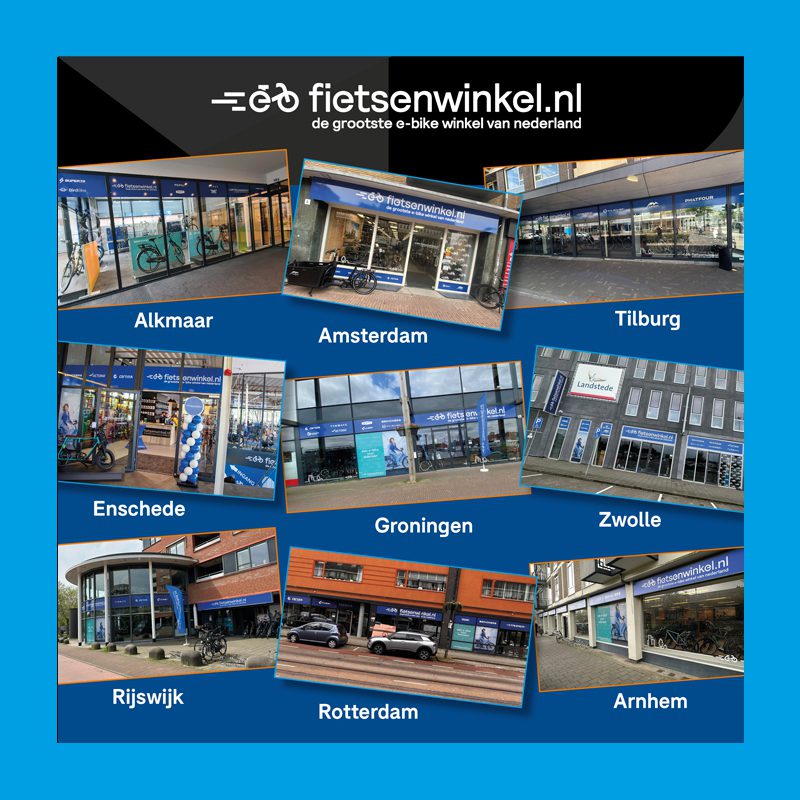 Interieur belettering Akoestische wanden Peesdoeken XXL printing Freesletters Frost Privay folie Branding Studio Beed Reclame. FIETSENWINKEL.nl