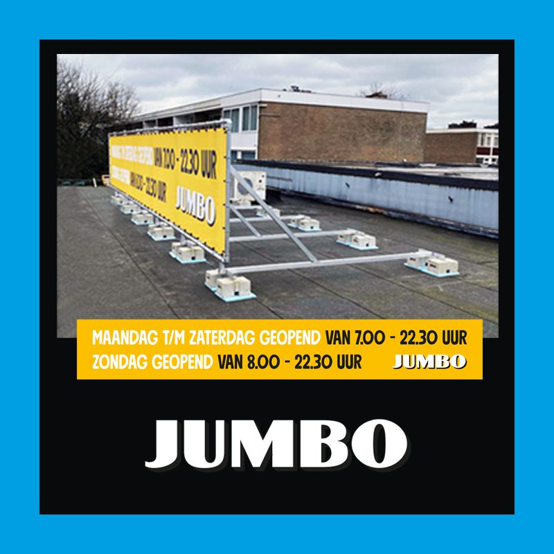 Jumbo reclame XXL Banner + print 10 meter Buitenveldert - Studio Beed Reclame